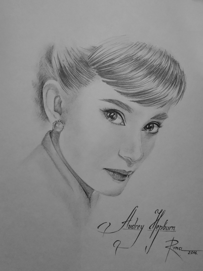 Portret individual în creion